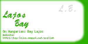 lajos bay business card